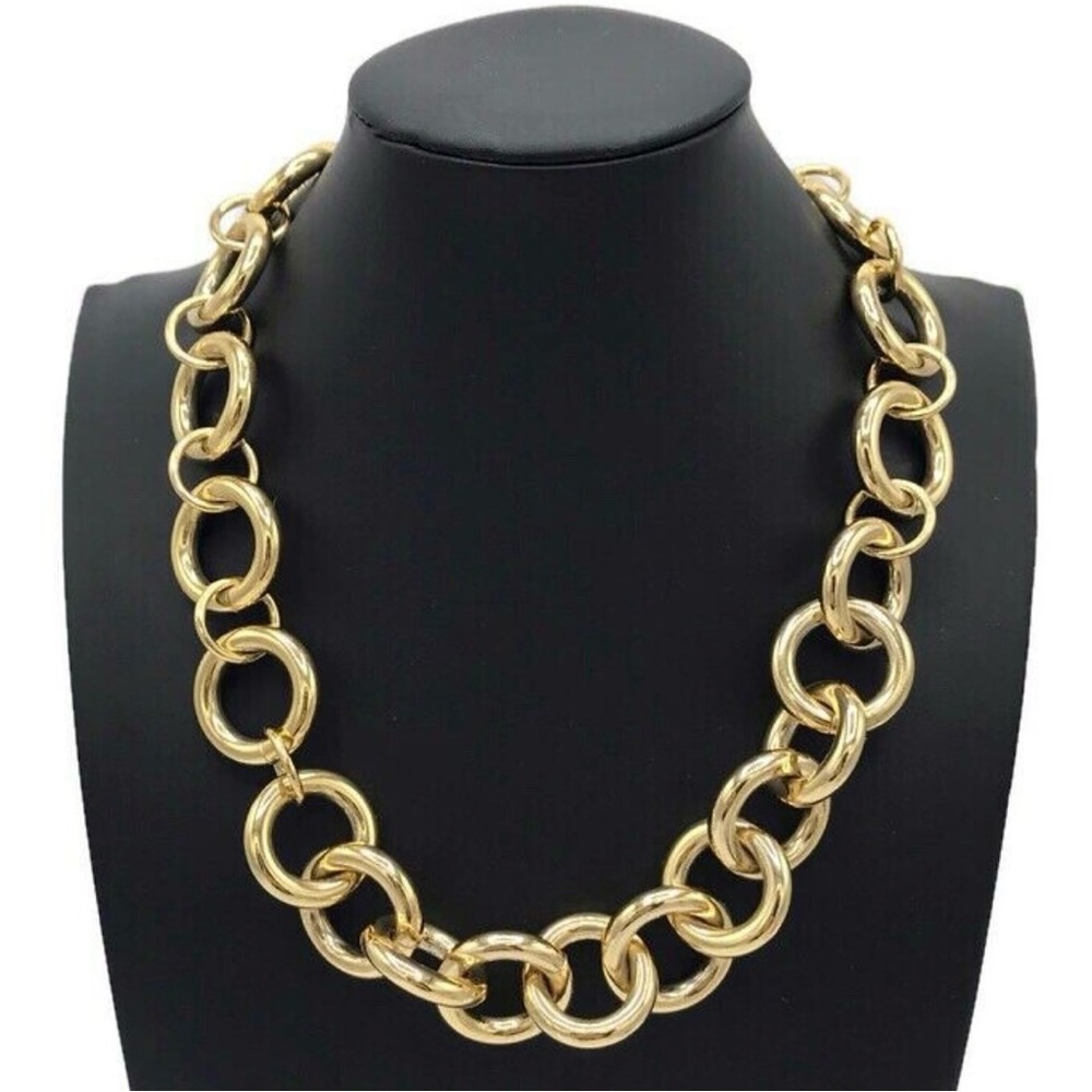 J.Crew Gold-Tone Circle Link Necklace